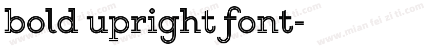bold upright font字体转换